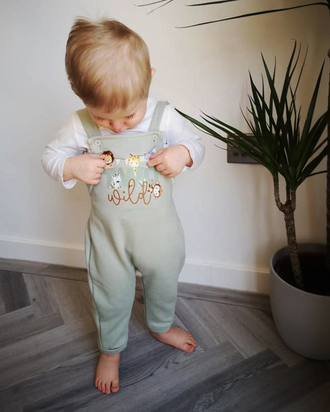 Two Wild Birthday Safari Personalised Overalls