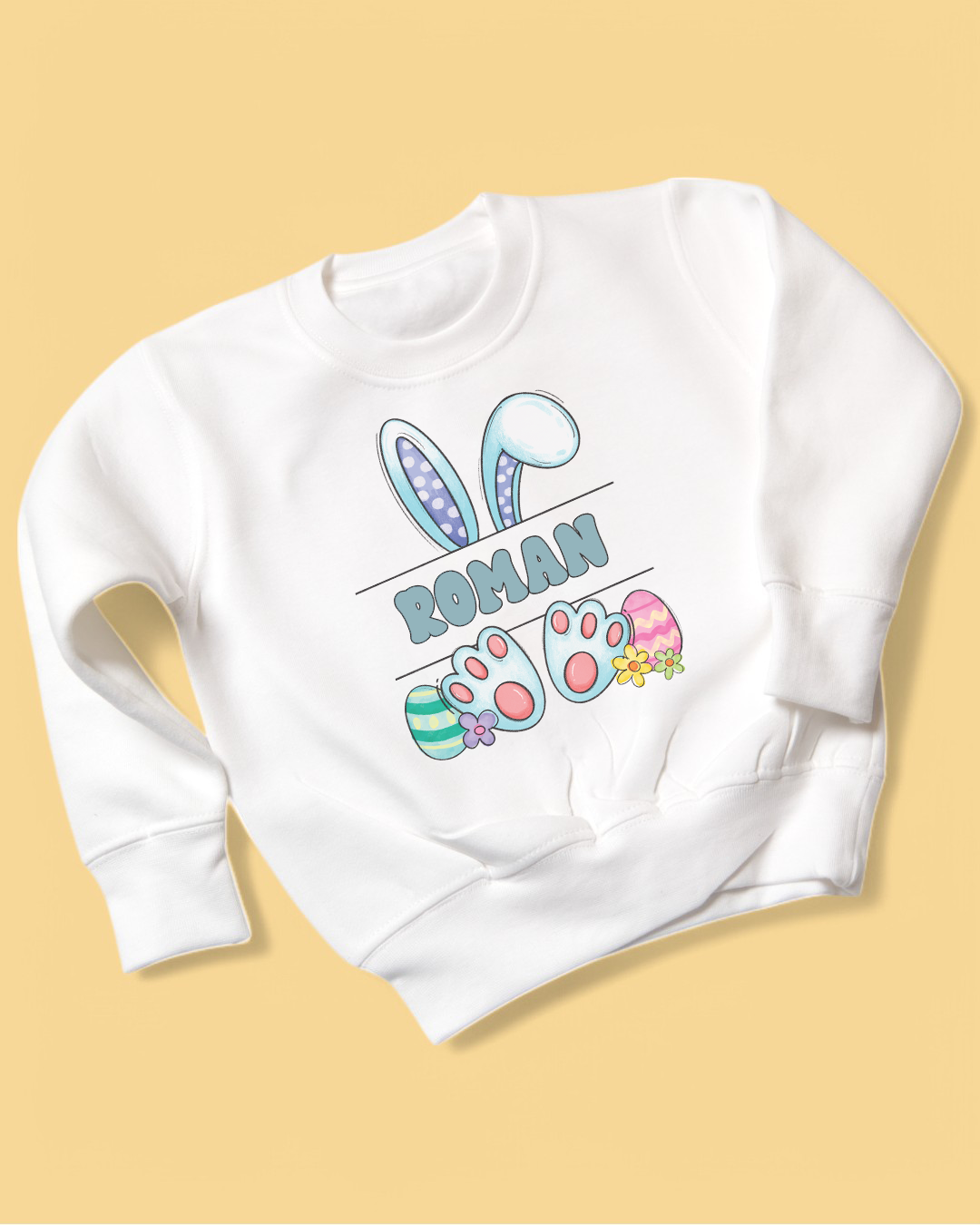 Blue Easter Name Pastel Sweatshirt