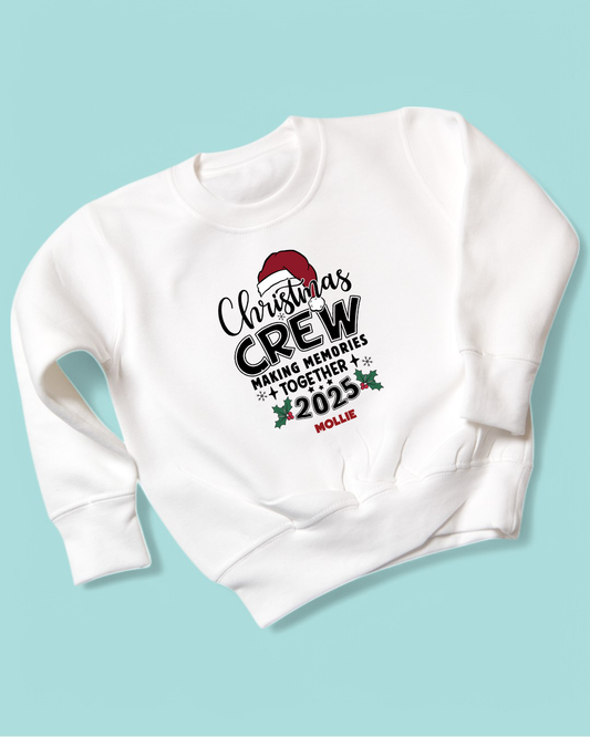 Christmas Crew 2025 Personalised Matching Family Christmas Jumpers