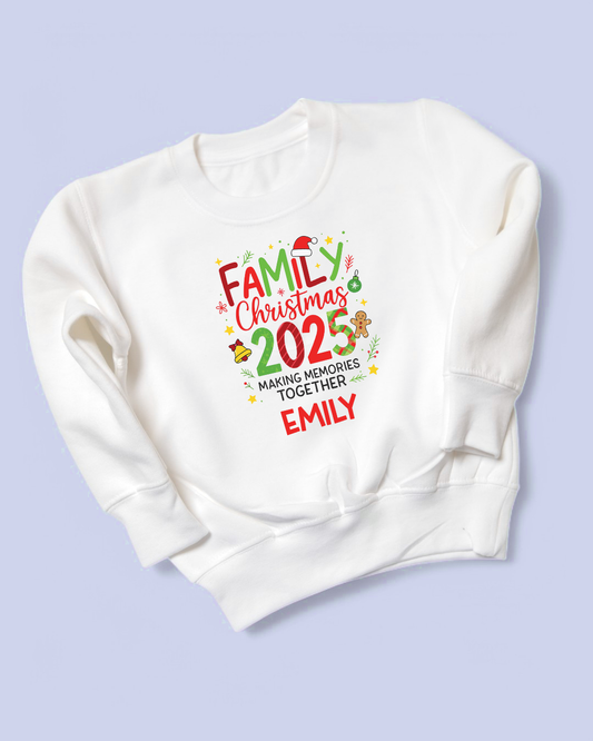 Family Christmas 2025 Personalised Matching Christmas Sweatshirts