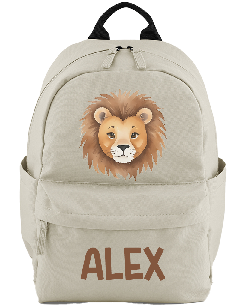 Lion Name Custom Printed Personalised Recycled Mini Backpack