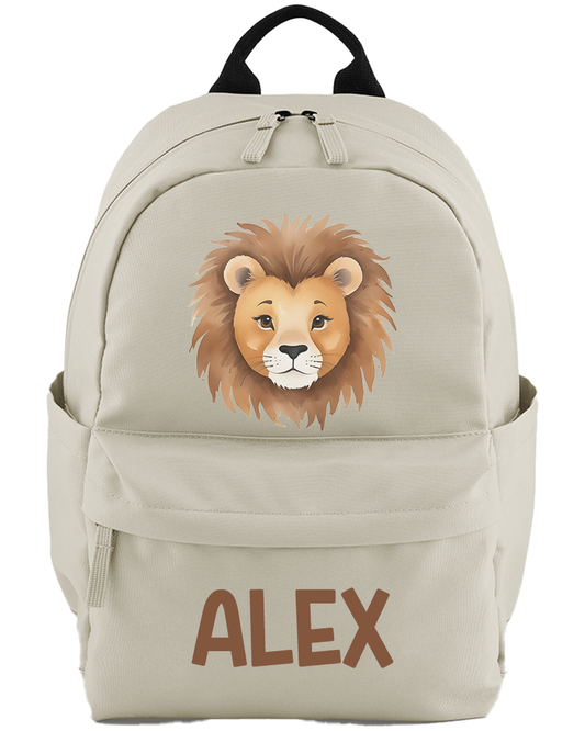 Lion Name Printed Personalised Recycled Mini Backpack