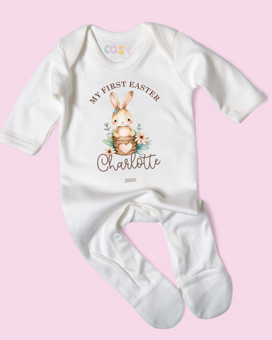 My First Easter Cute Bunny Personalised Rompersuit