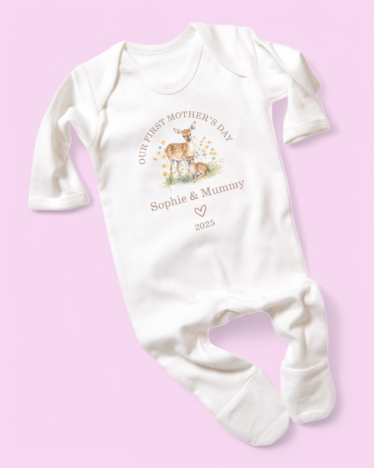 Our First Mother's Day Deer's Personalised Rompersuit