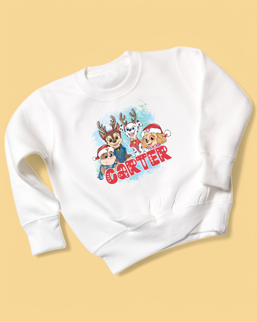 Paw Patrol Christmas Personalised Kids Christmas Jumper