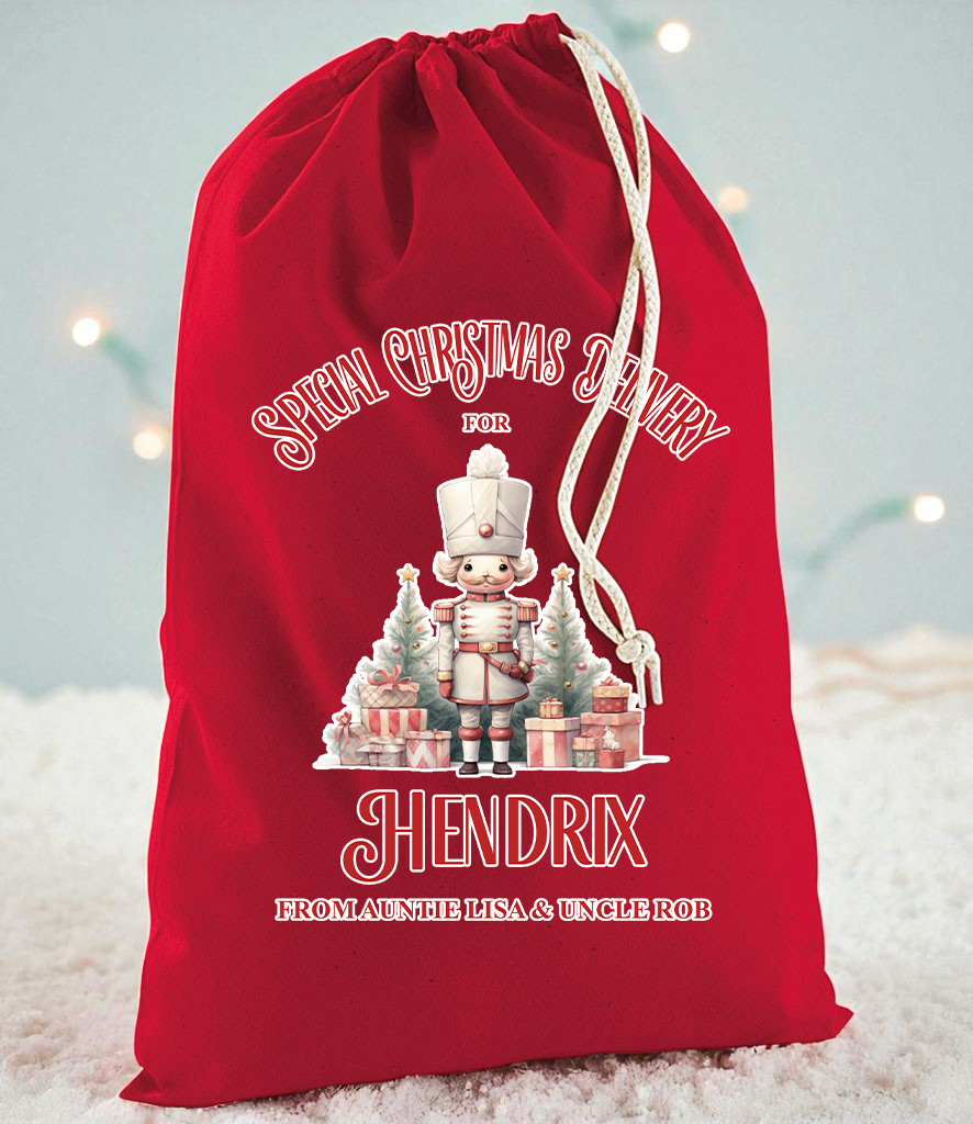 Special Christmas Delivery Nutcracker Christmas Sack