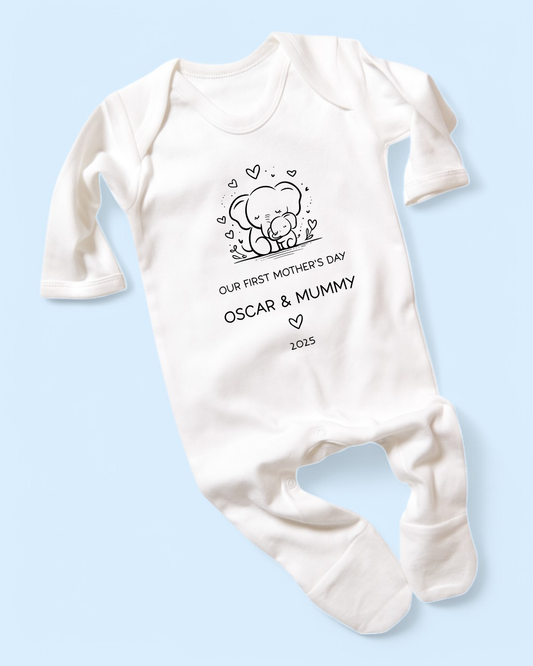 Simple Elephant First Mother's Day Rompersuit