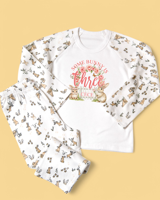 Some Bunny Is Birthday Age Personalised Bunny Pyjamas