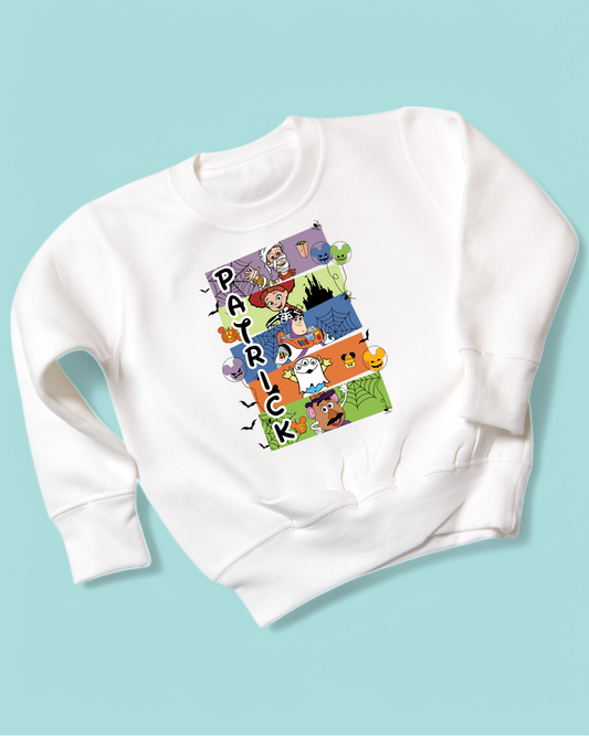 Spooky Toy Story Personalised Halloween Jumper Kids Pastel Sweatshirt