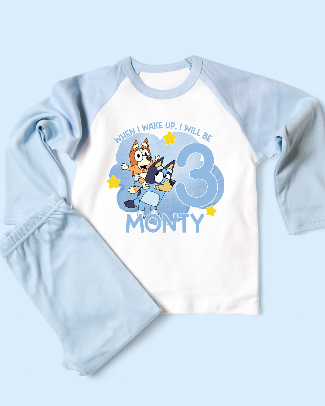 When I Wake Up Bluey Birthday Blue Pyjamas