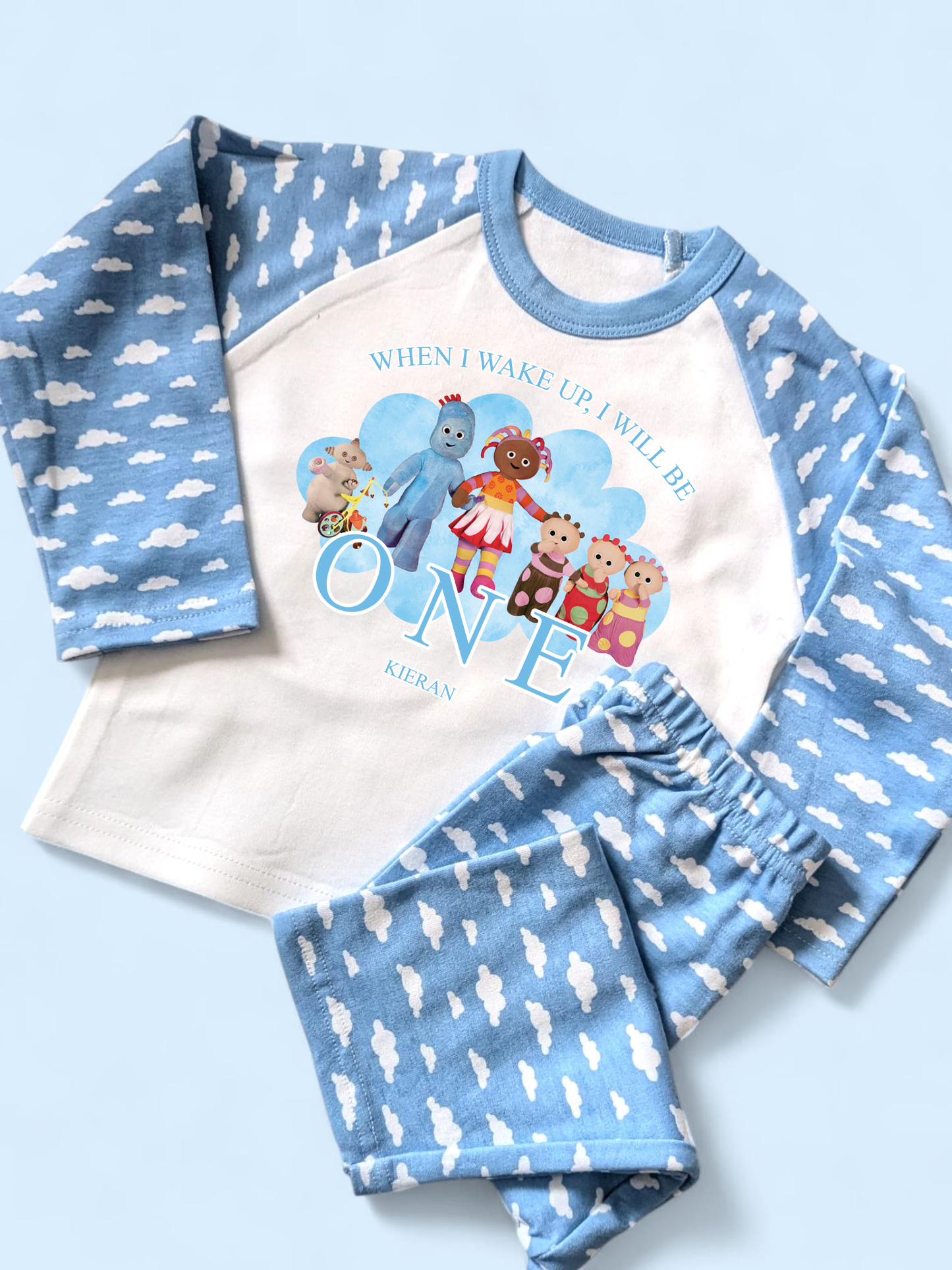 When I Wake Up In The Night Garden Birthday Pyjamas, personalised Birthday PJs
