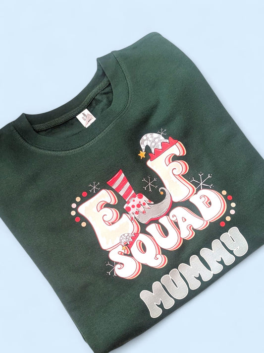 Elf Squad Personalised Adults Unisex Printed Sweatshirt