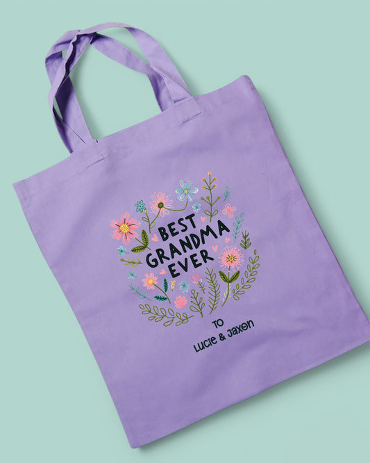 Best Grandma Ever Personalised Mother's Day Tote Bag