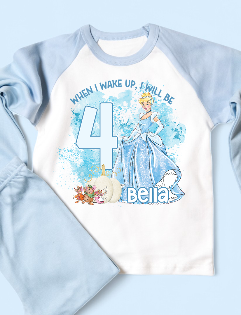 When I Wake Up Cinderella Birthday Pyjamas, Princess Birthday Pjs
