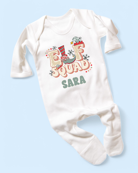 Elf Squad Personalised Christmas Rompersuit