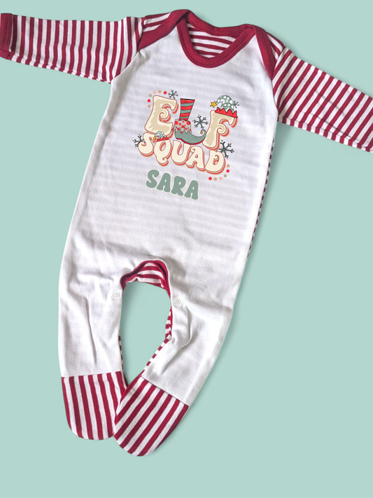 Elf Squad Personalised Christmas Rompersuit