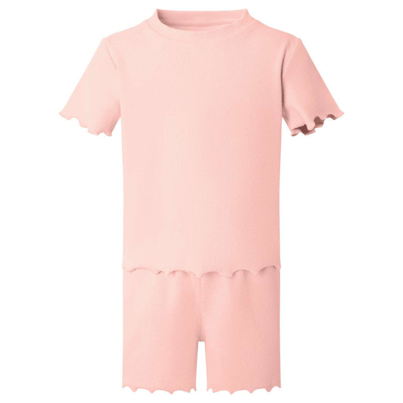 Custom Printed Personalised Girls Rib Short Set