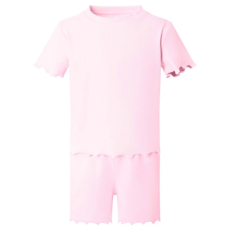 Custom Printed Personalised Girls Rib Short Set