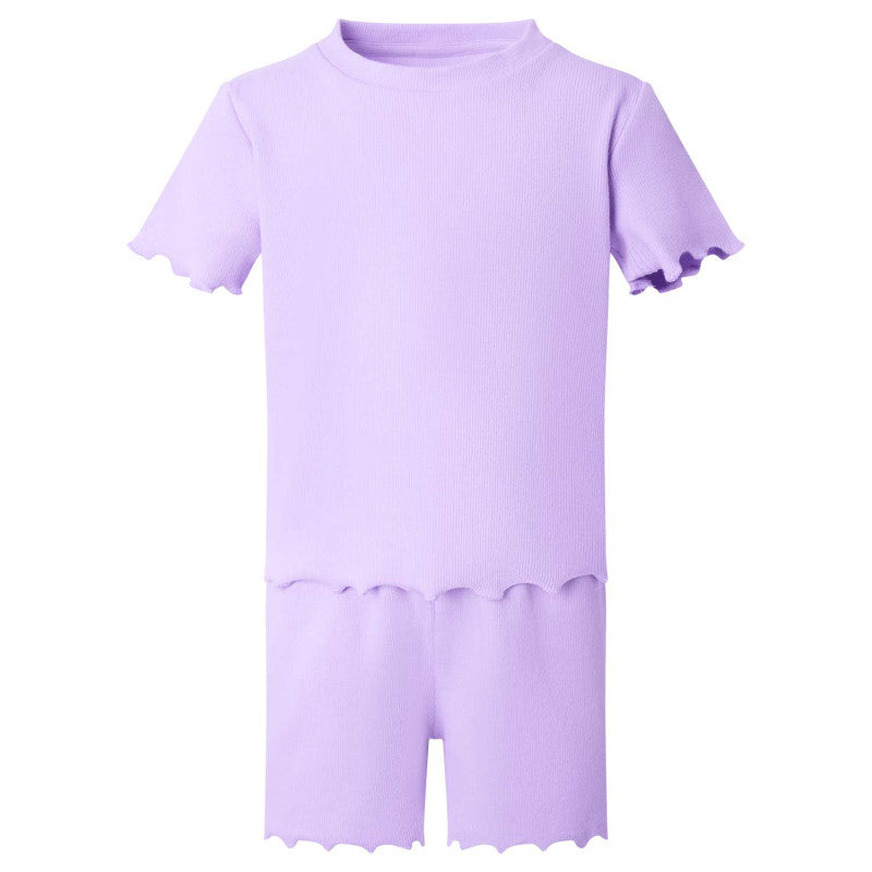 Custom Printed Personalised Girls Rib Short Set