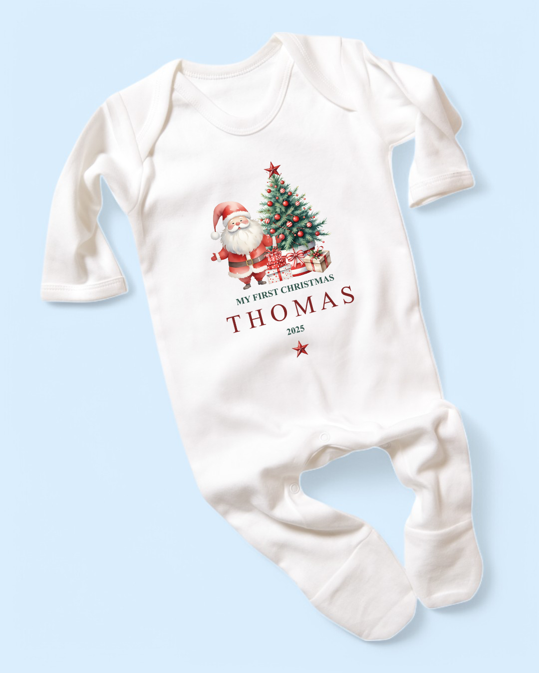 My First Christmas Santa Personalised Christmas Rompersuit