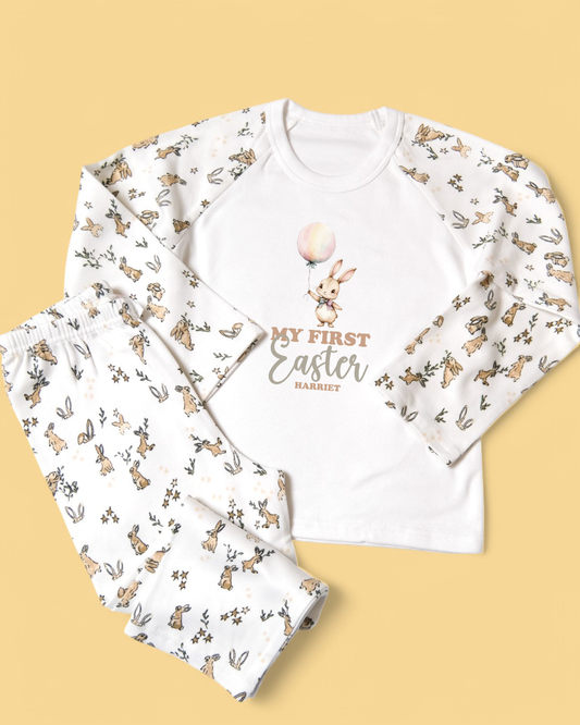 My First Easter Balloon Personalised Easter Bunny Pyjamas