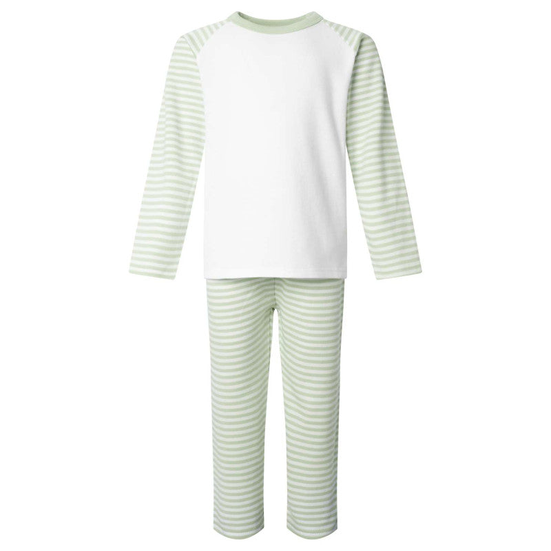 When I Wake Farm Life Birthday Personalised Sage Stripe Pyjamas