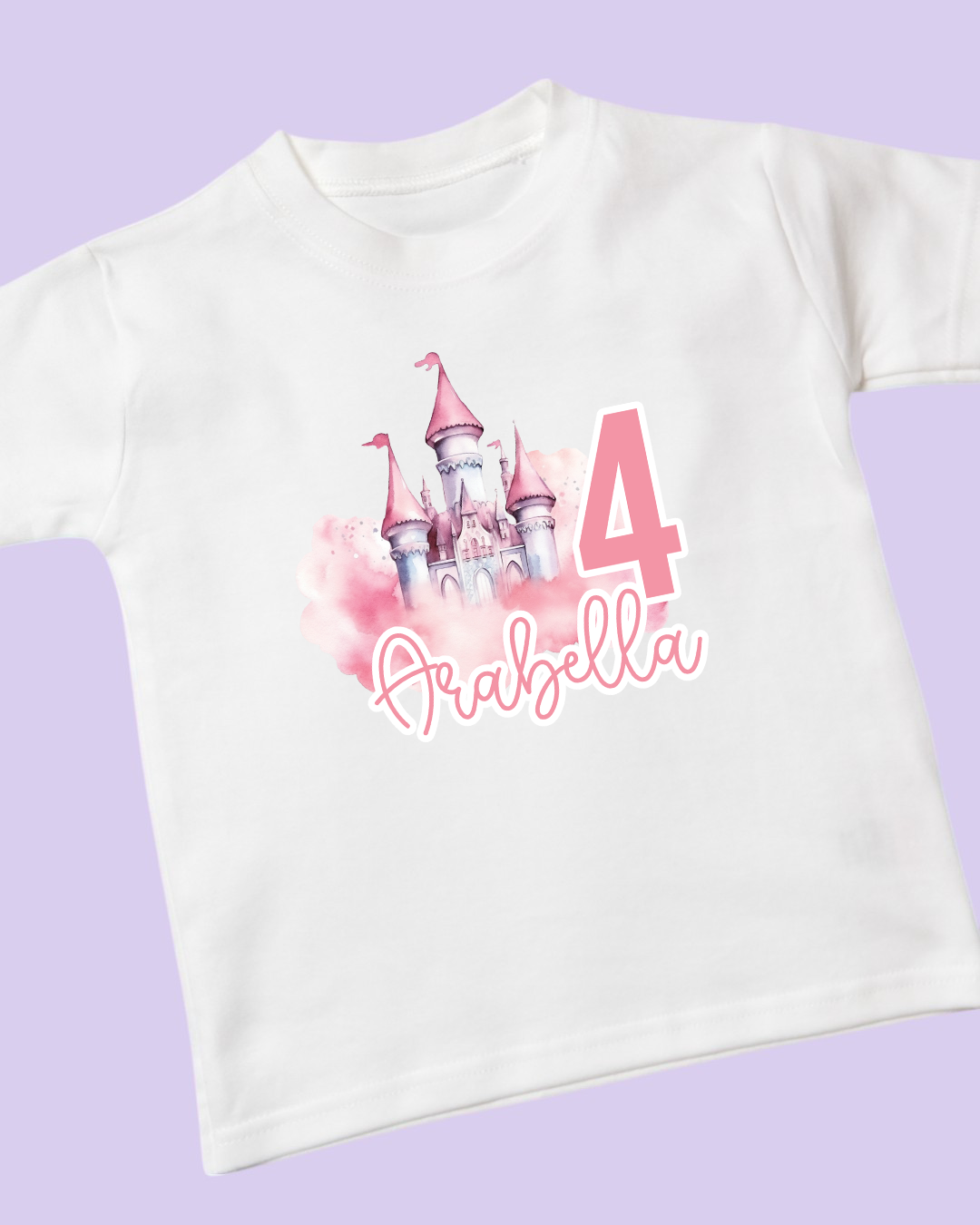 Princess Castle Age Birthday Personalised Cotton T-Shirt