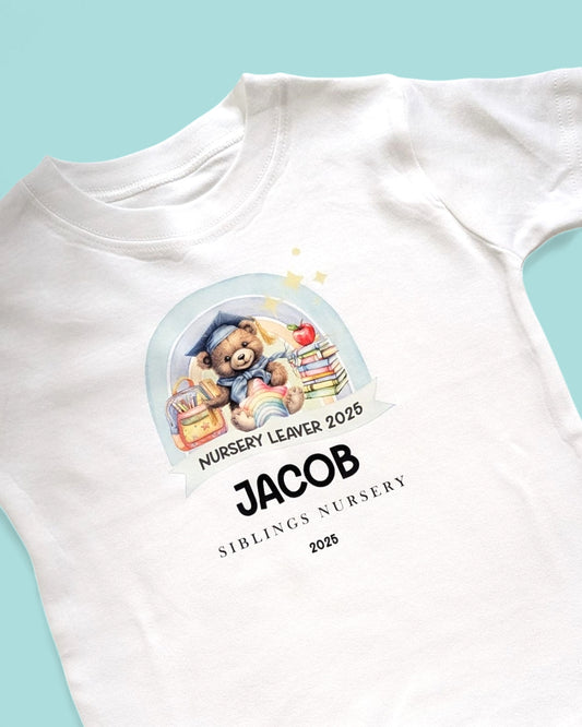 Nursery Leaver Graduation Personalised Cotton T-Shirt