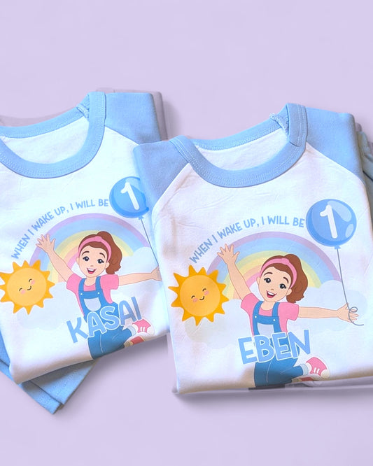 When I Wake Up Ms Rachel Rainbow Birthday Pyjamas, Ms Rachel Birthday PJs