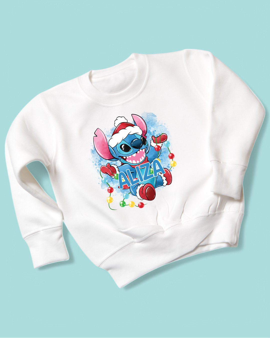 Stitch Personalised Matching Family Christmas Jumpers