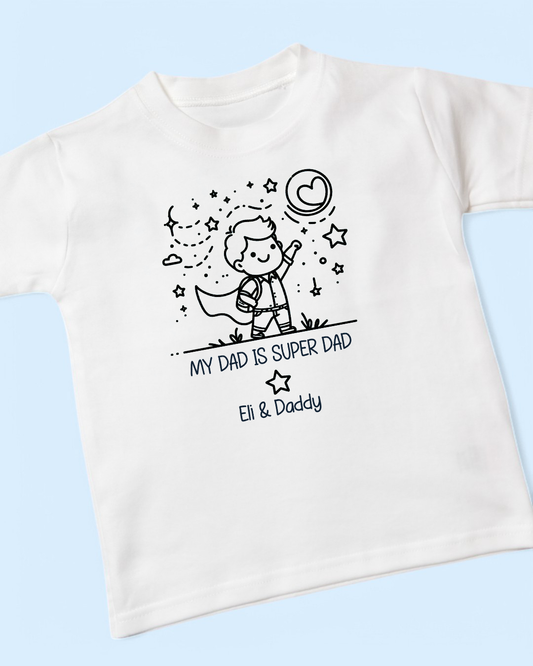 Super Dad Father's Day Personalised Cotton T-Shirt