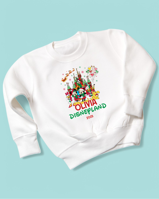 Disneyland Christmas Personalised Matching Family Christmas Jumpers