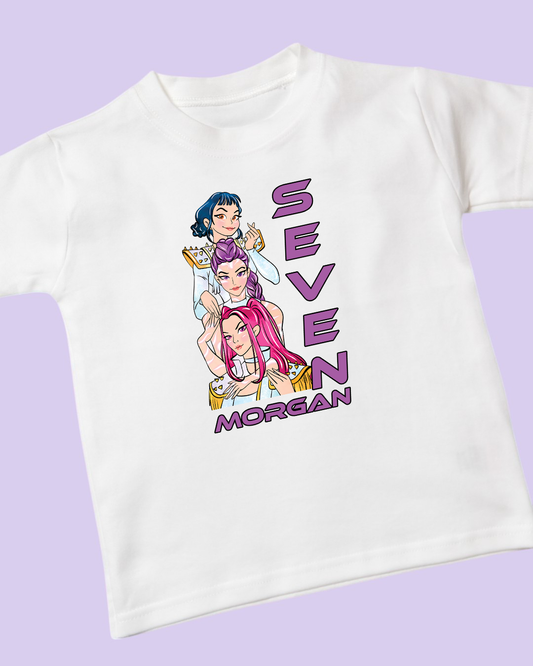 KPop Demon Hunters Birthday Huntrix Personalised Cotton T-Shirt