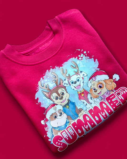 Paw Patrol Christmas Personalised Kids Christmas Jumper