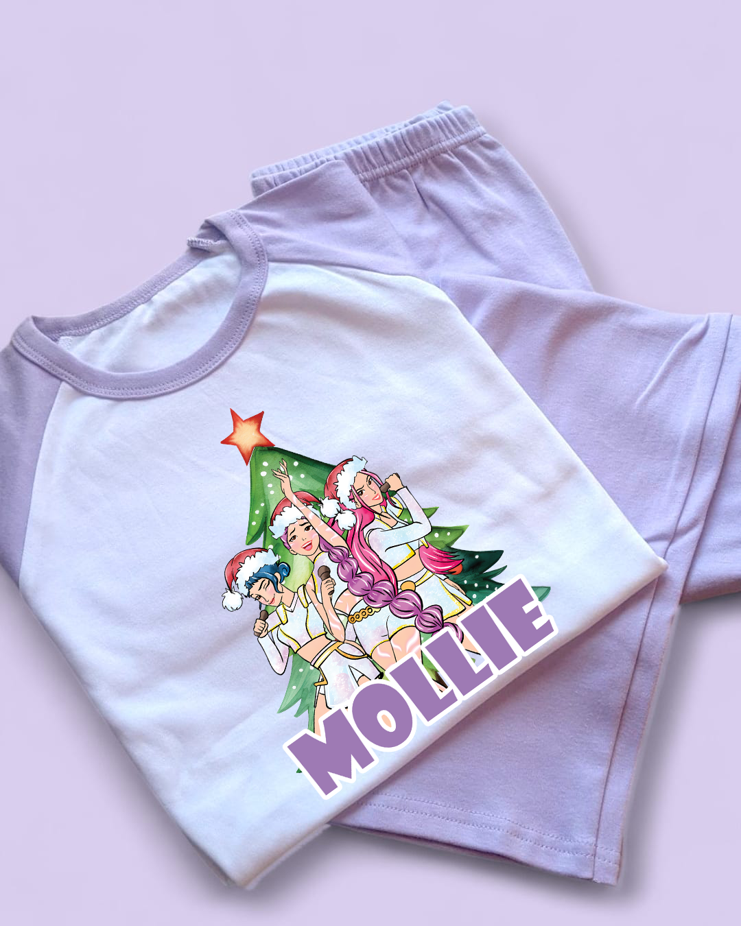 Kpop Demon Hunters Christmas PJS, Huntrix Christmas Pyjamas