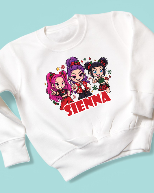 Kpop Demon Hunters Christmas Personalised Christmas Jumpers