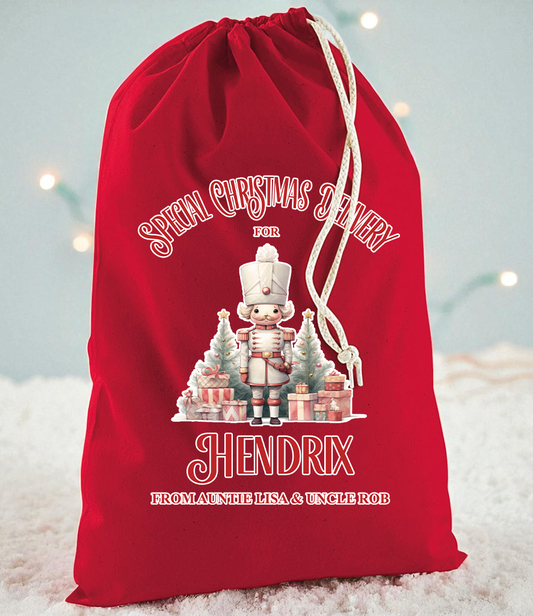 Special Christmas Delivery Nutcracker Christmas Sack