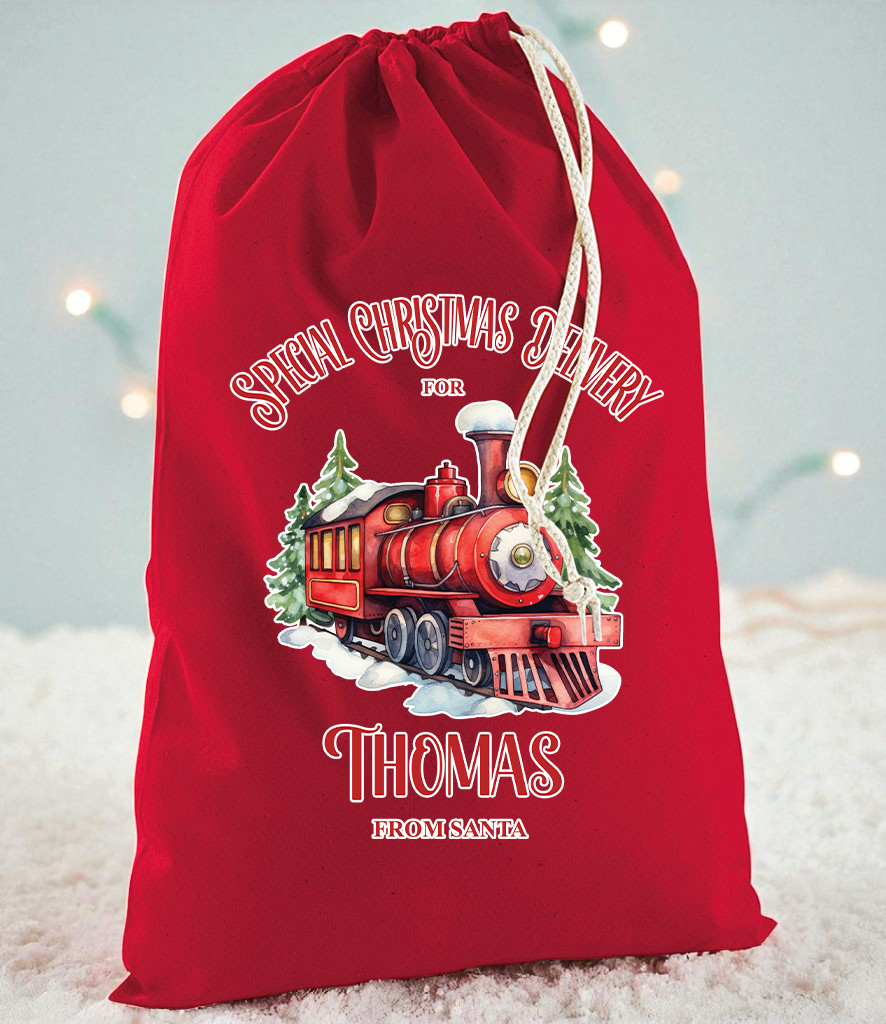 Special Christmas Delivery Train Christmas Sack