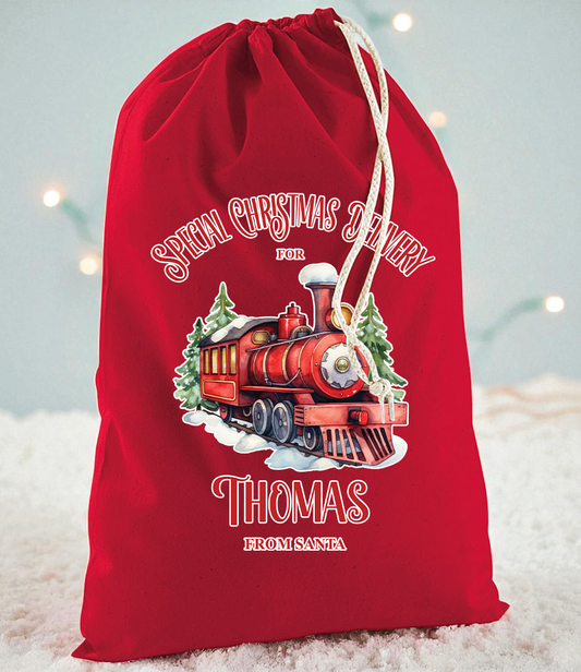 Special Christmas Delivery Train Christmas Sack
