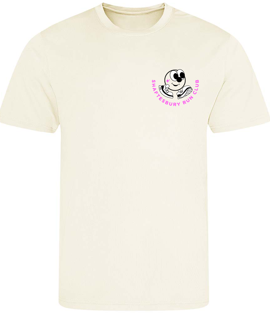 Jog to the Juicer - Shaftesbury Run Club Printed Adults Unisex Neotric SPF Cool T-Shirt