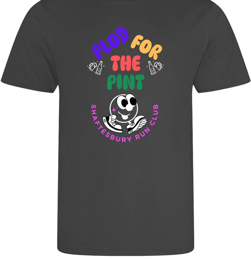 Plod for the Pint - Shaftesbury Run Club Printed Adults Unisex Neotric SPF Cool T-Shirt