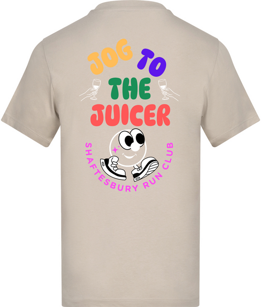 Jog to The Juicer - Shaftesbury Run Club Printed Adults Unisex T-Shirt