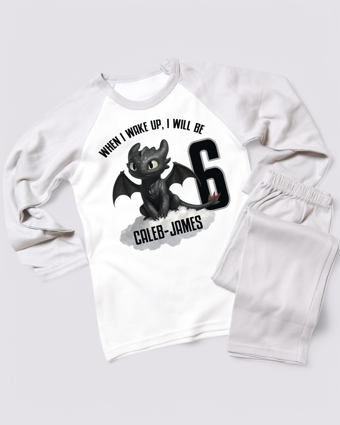 When I Wake Up How To Train Your Dragon Birthday PJS, HTTYD Kids Birthday Pyjamas