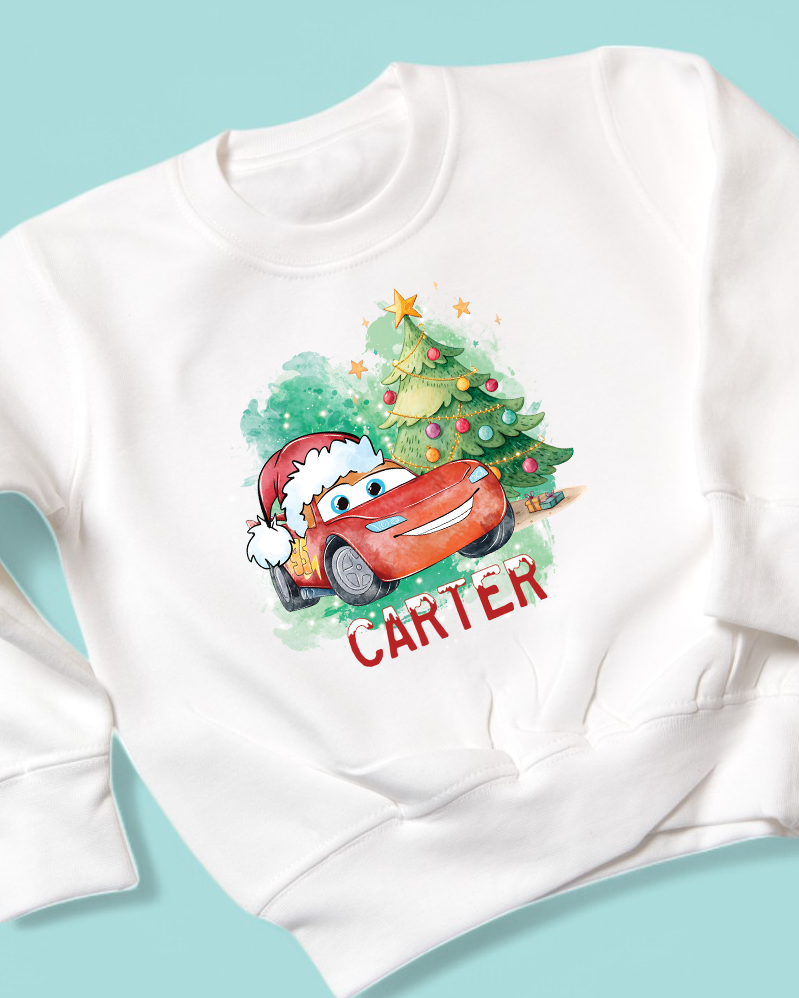 Cars Christmas Personalised Matching Family Christmas Jumpers
