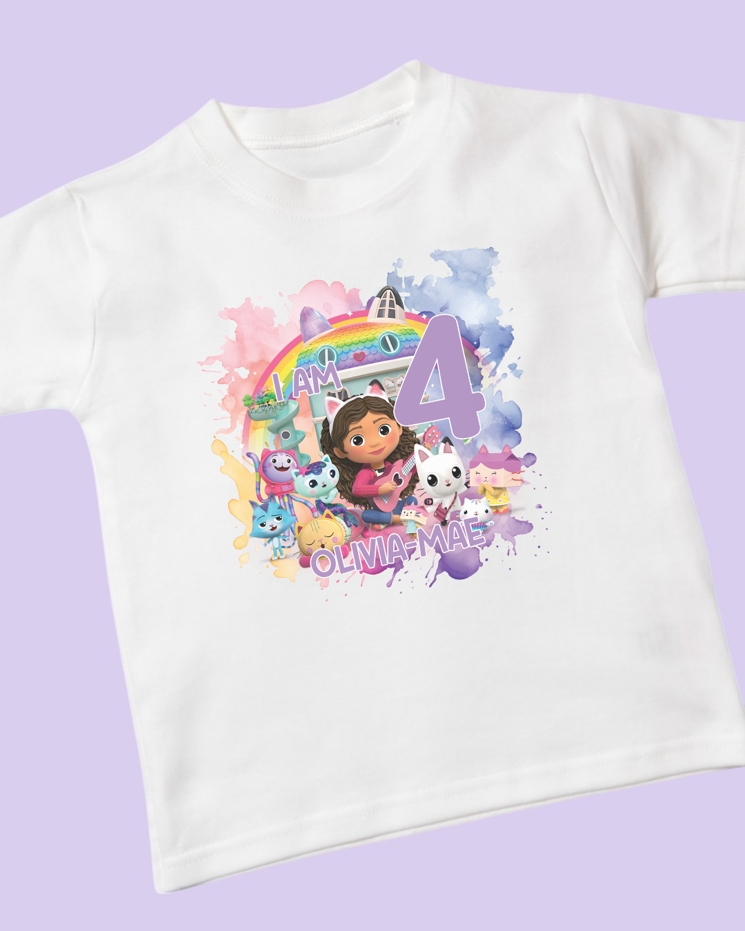 Gabby's Dollhouse Personalised Birthday T-Shirt