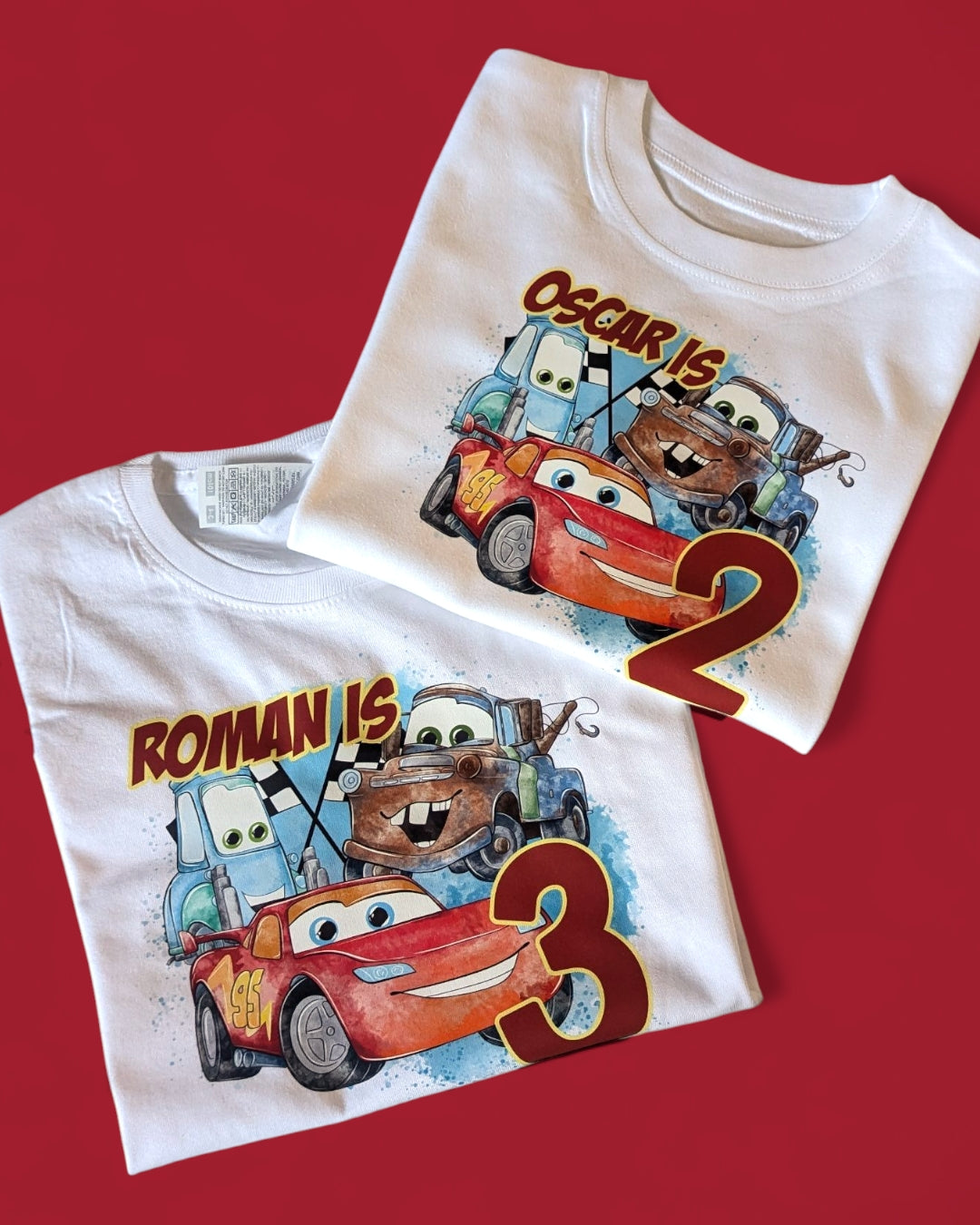 Cars Birthday T-shirt, Personalised Birthday T-Shirt